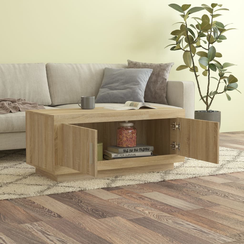 Salontafel 102x50x45 cm bewerkt hout