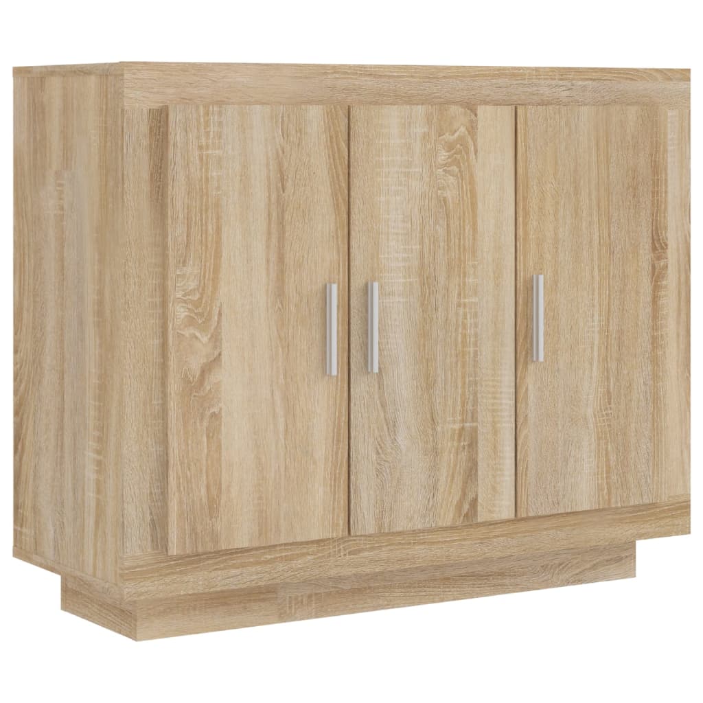 Dressoir 92x35x75 cm bewerkt hout eikenkleurig