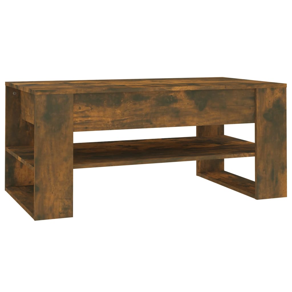 Salontafel 102x55x45 cm bewerkt hout eikenkleurig