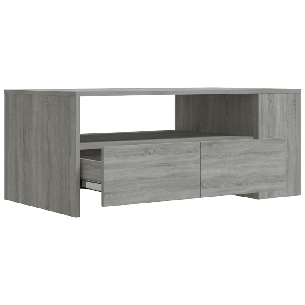 Salontafel 102x55x42 cm bewerkt hout