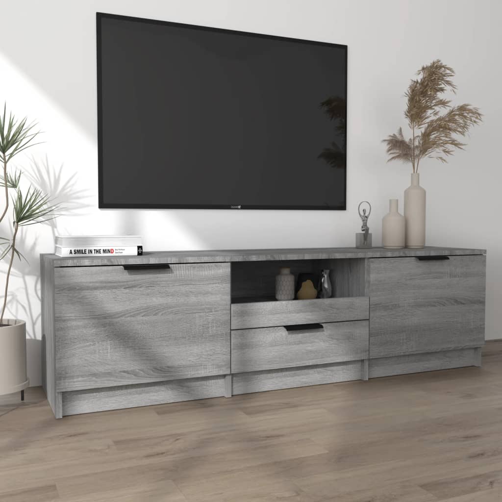 Tv-meubel 140x35x40 cm bewerkt hout eikenkleurig