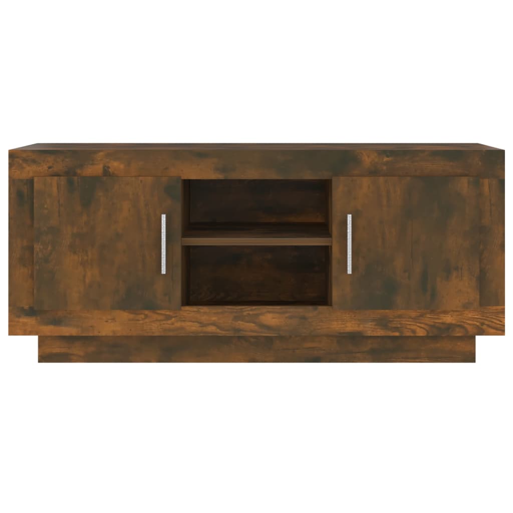 Tv-meubel 102x35x45 cm bewerkt hout bruin eikenkleur