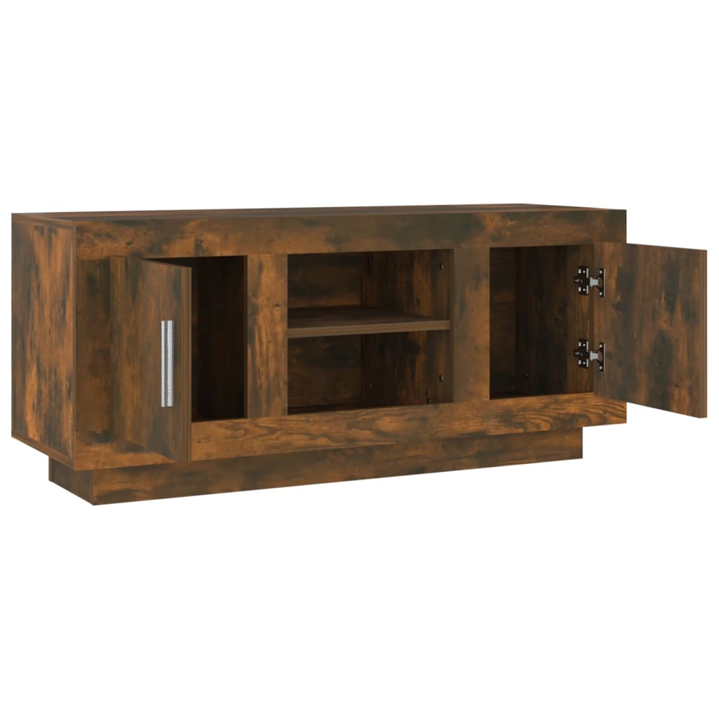 Tv-meubel 102x35x45 cm bewerkt hout bruin eikenkleur