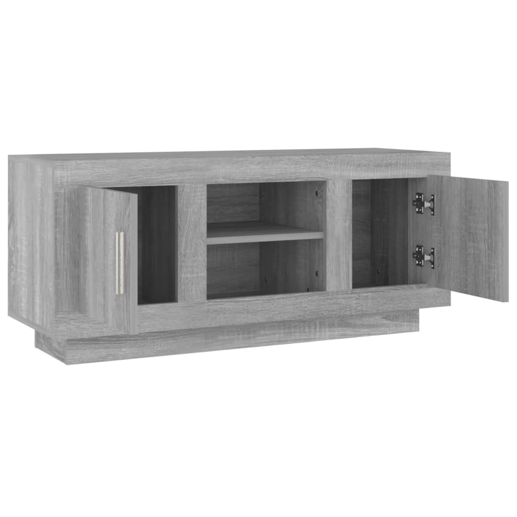 Tv-meubel 102x35x45 cm bewerkt hout bruin eikenkleur