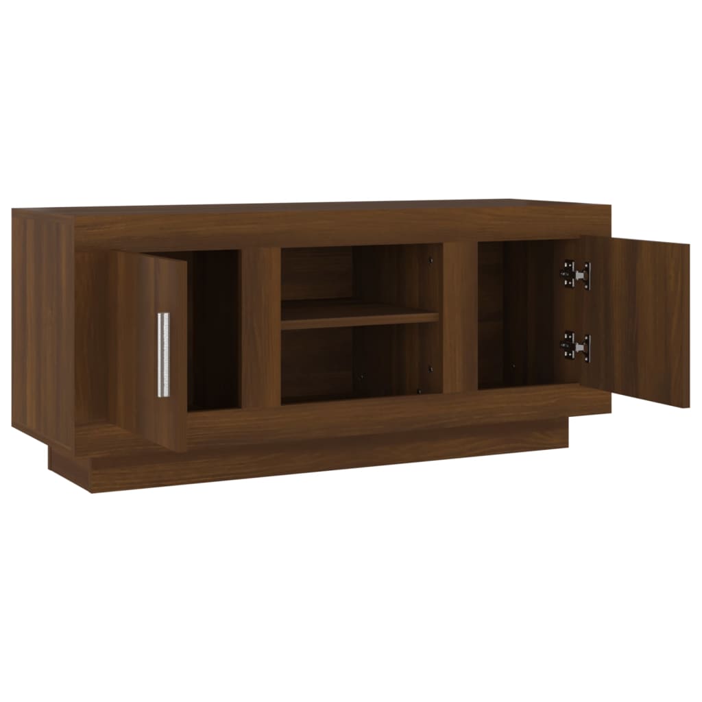 Tv-meubel 102x35x45 cm bewerkt hout