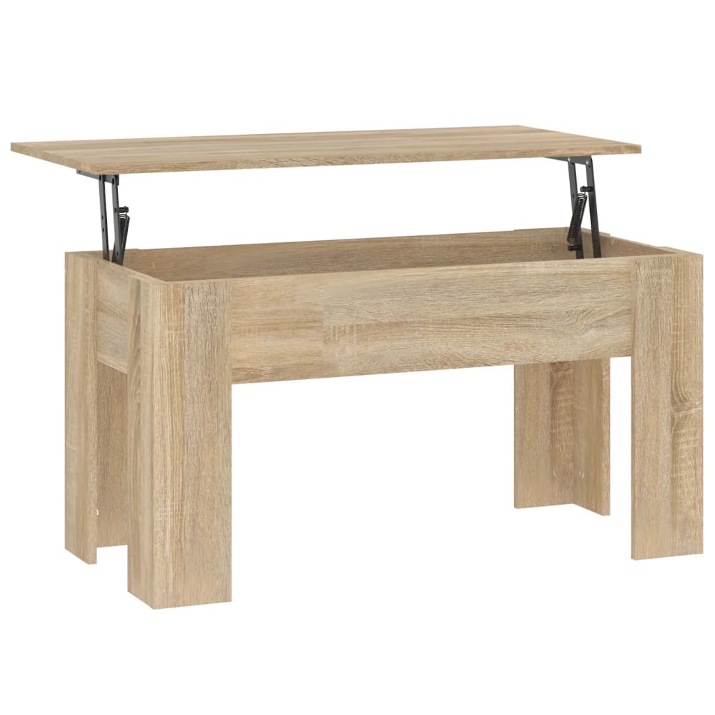 Salontafel 101x49x52 cm bewerkt hout