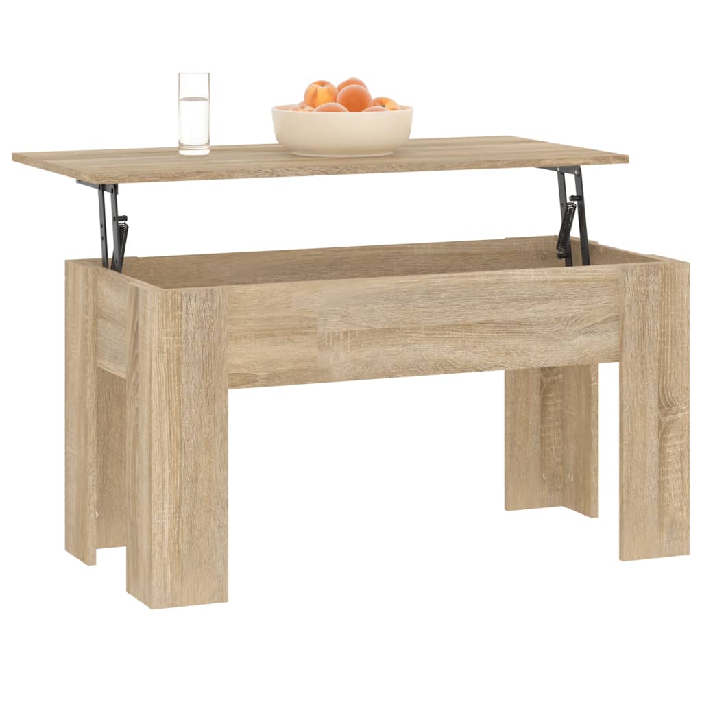 Salontafel 101x49x52 cm bewerkt hout