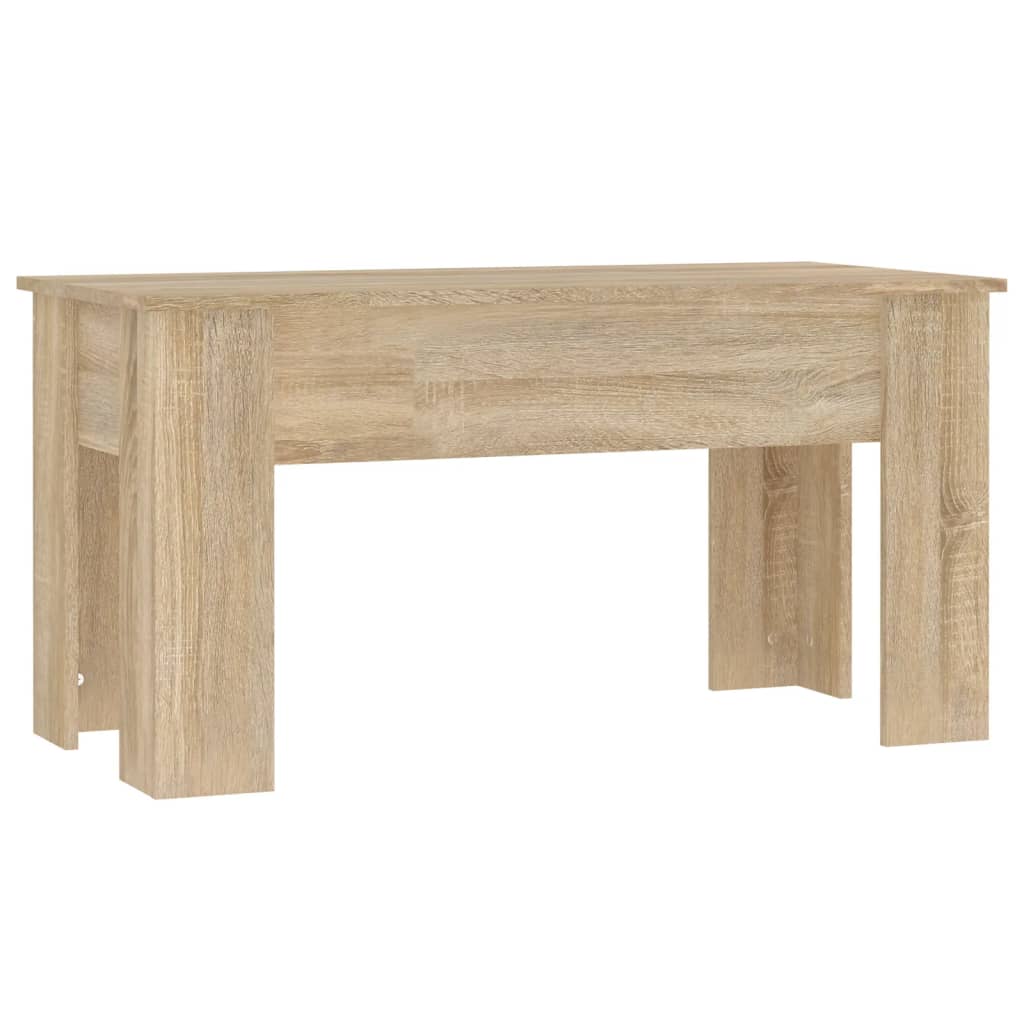 Salontafel 101x49x52 cm bewerkt hout