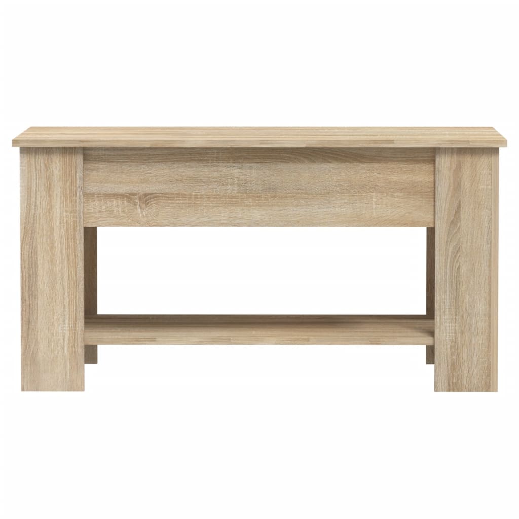 Salontafel 101x49x52 cm bewerkt hout eikenkleurig