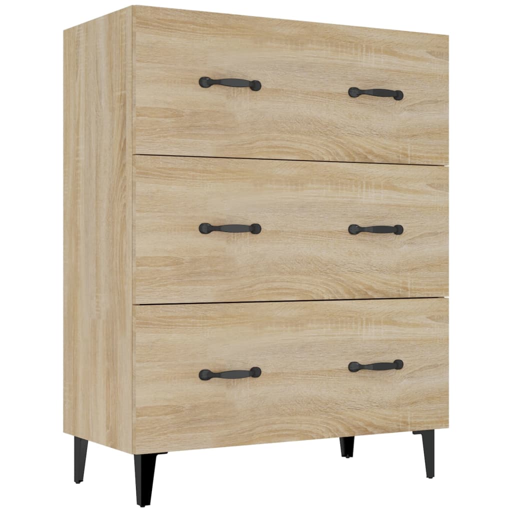 Dressoir 69,5x34x90 cm bewerkt hout eikenkleurig