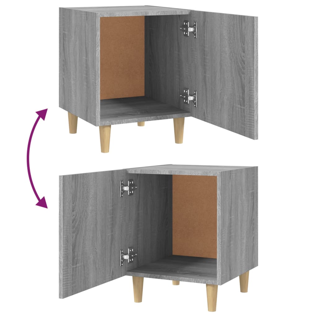 Nachtkastjes 2 st bewerkt hout