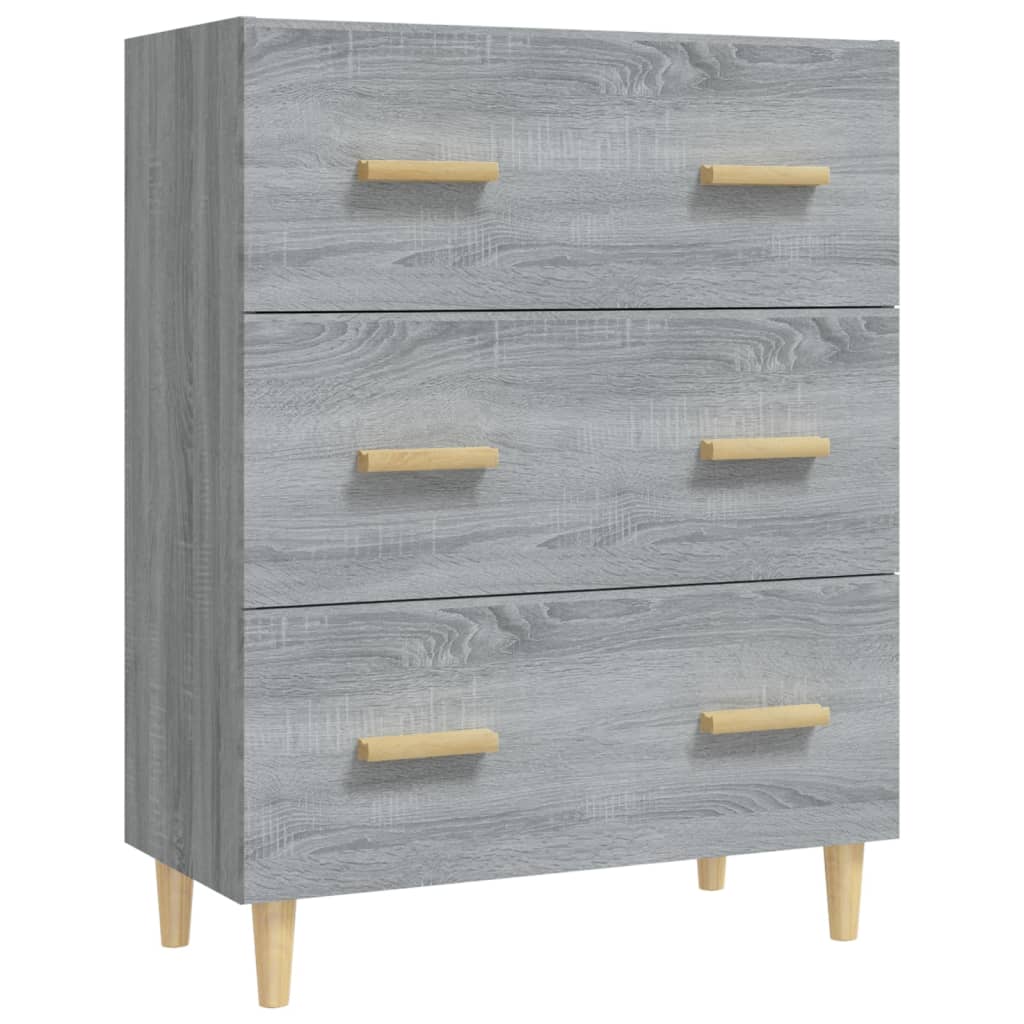 Dressoir 70x34x90 cm bewerkt hout eikenkleurig