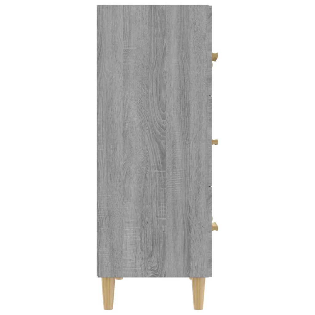 Dressoir 70x34x90 cm bewerkt hout eikenkleurig