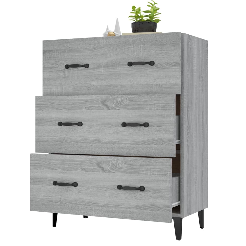 Dressoir 69,5x34x90 cm bewerkt hout eikenkleurig