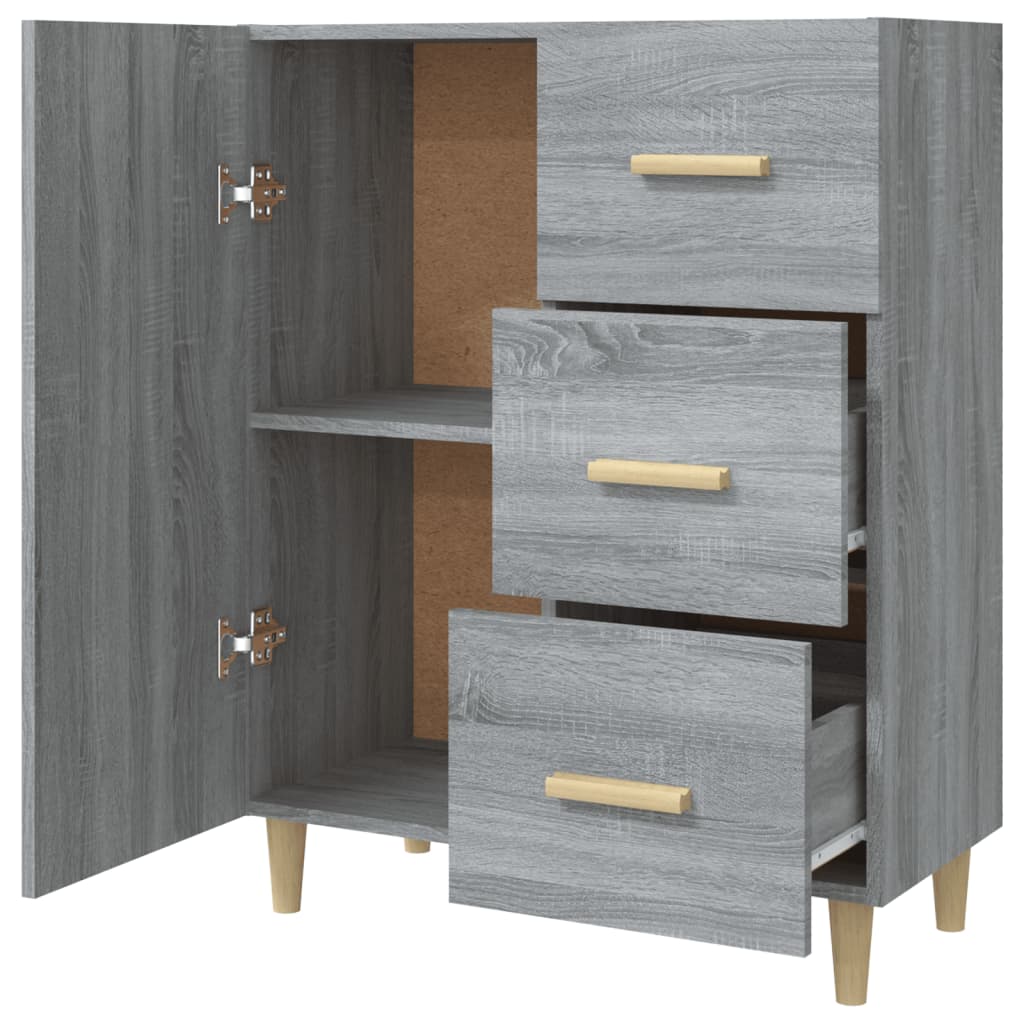 Dressoir 69,5x34x90 cm bewerkt hout eikenkleurig