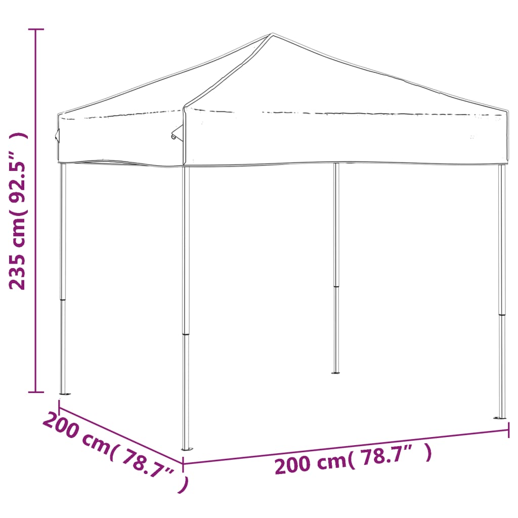 Partytent inklapbaar 3x6 m