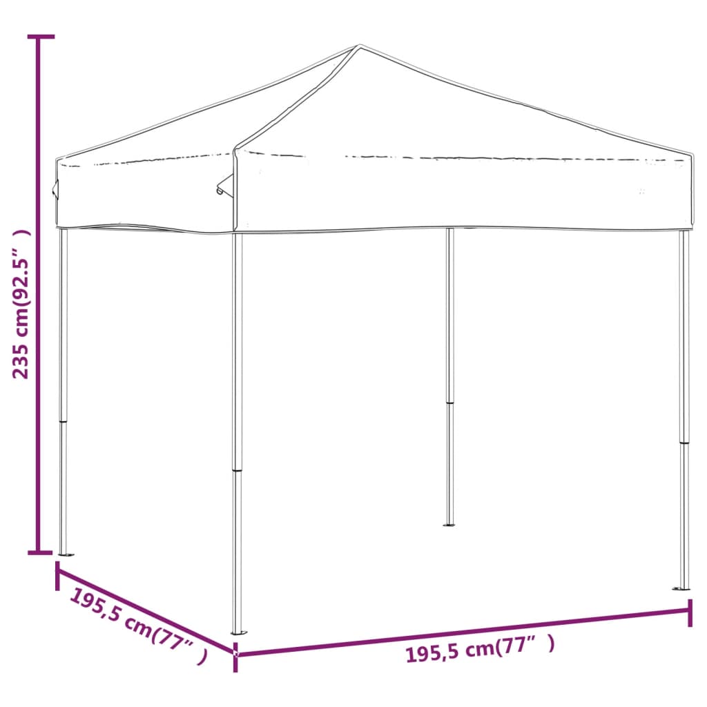 Partytent inklapbaar 3x6 m