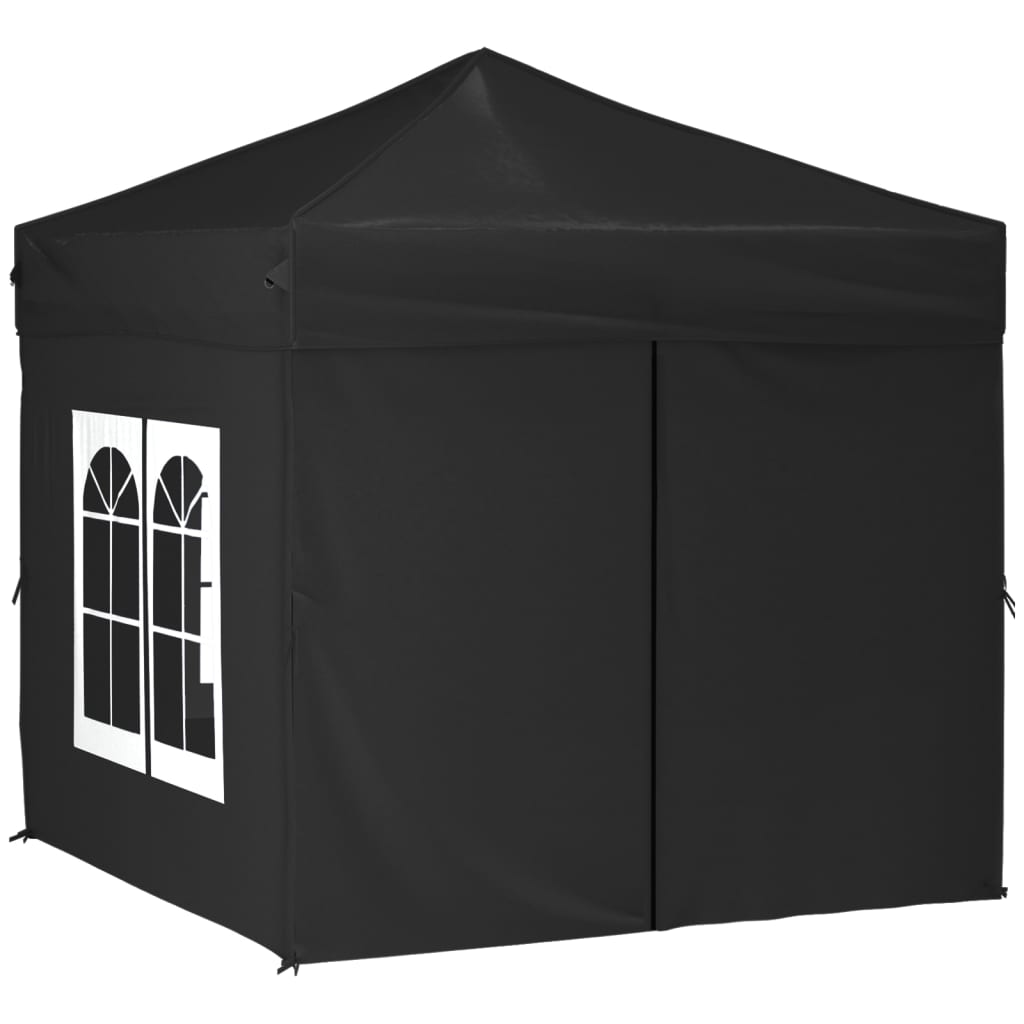 Partytent inklapbaar met zijwanden 3x6 m antracietkleurig