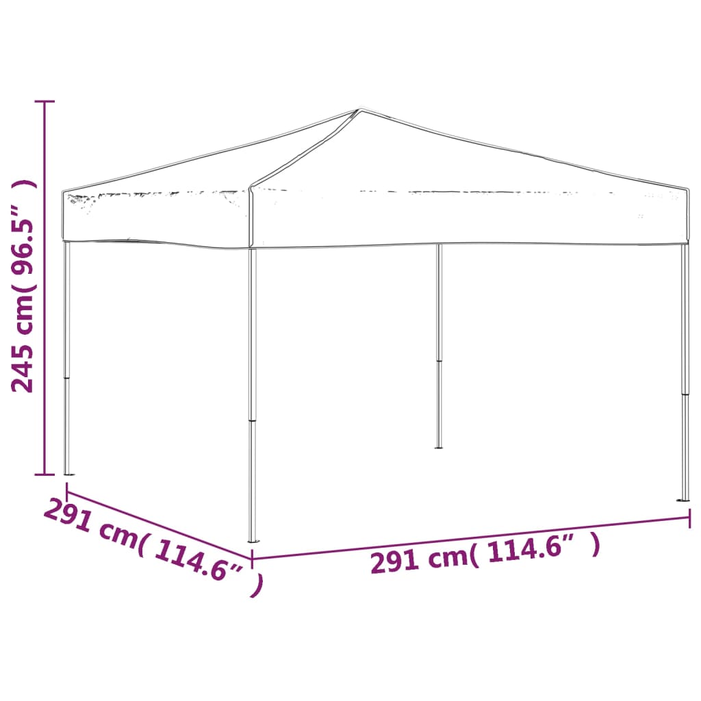 Partytent inklapbaar 3x6 m