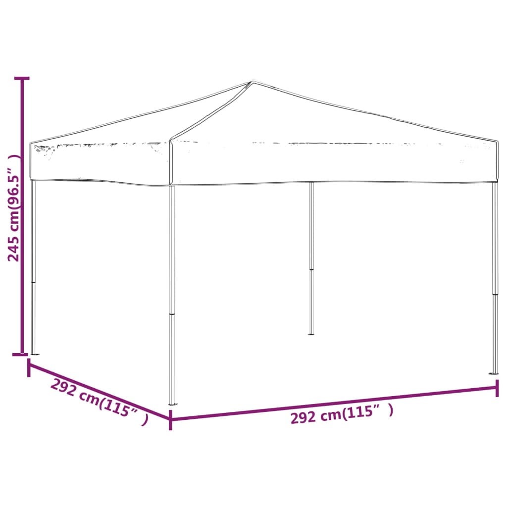 Partytent inklapbaar 3x6 m