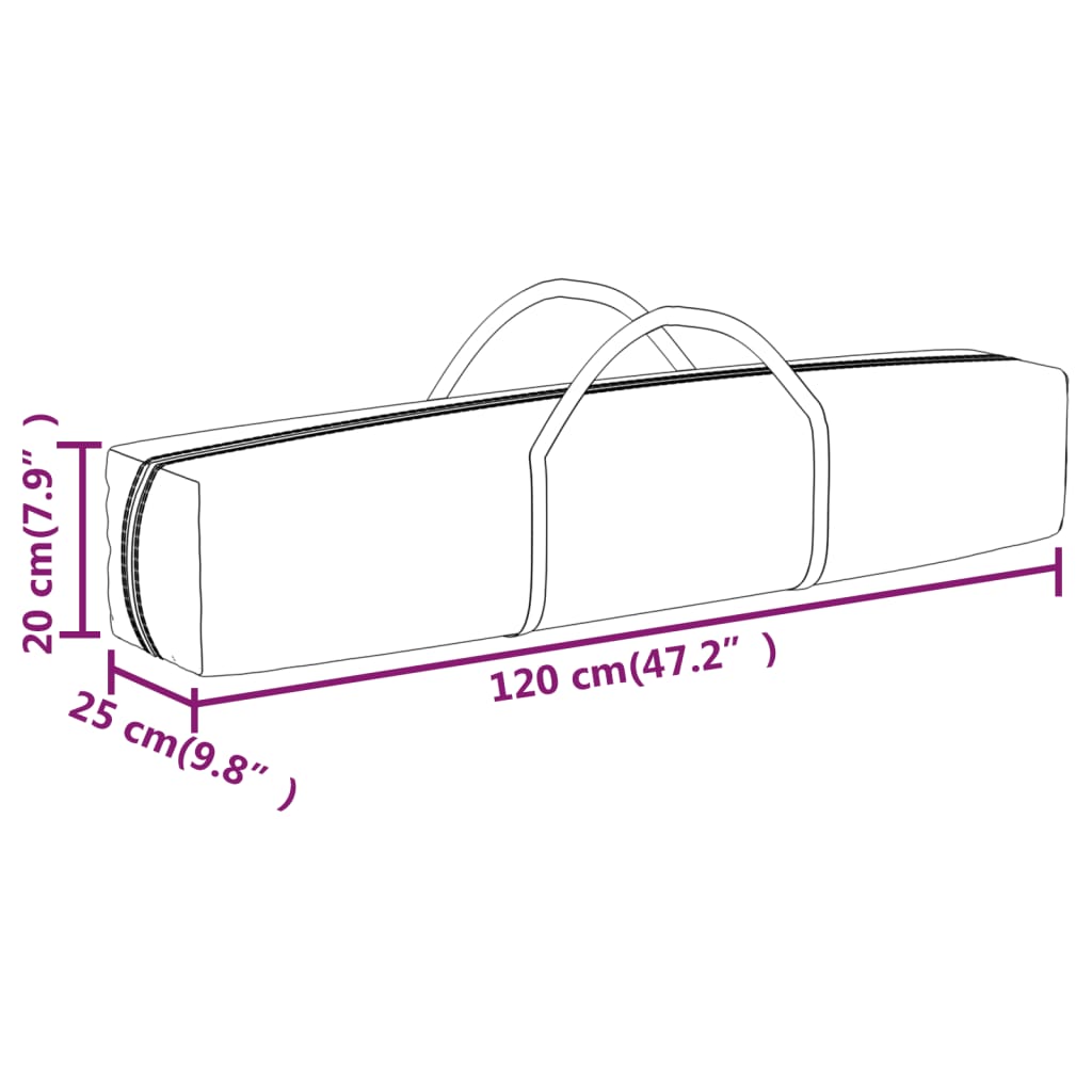 Partytent inklapbaar met zijwanden 3x6 m antracietkleurig