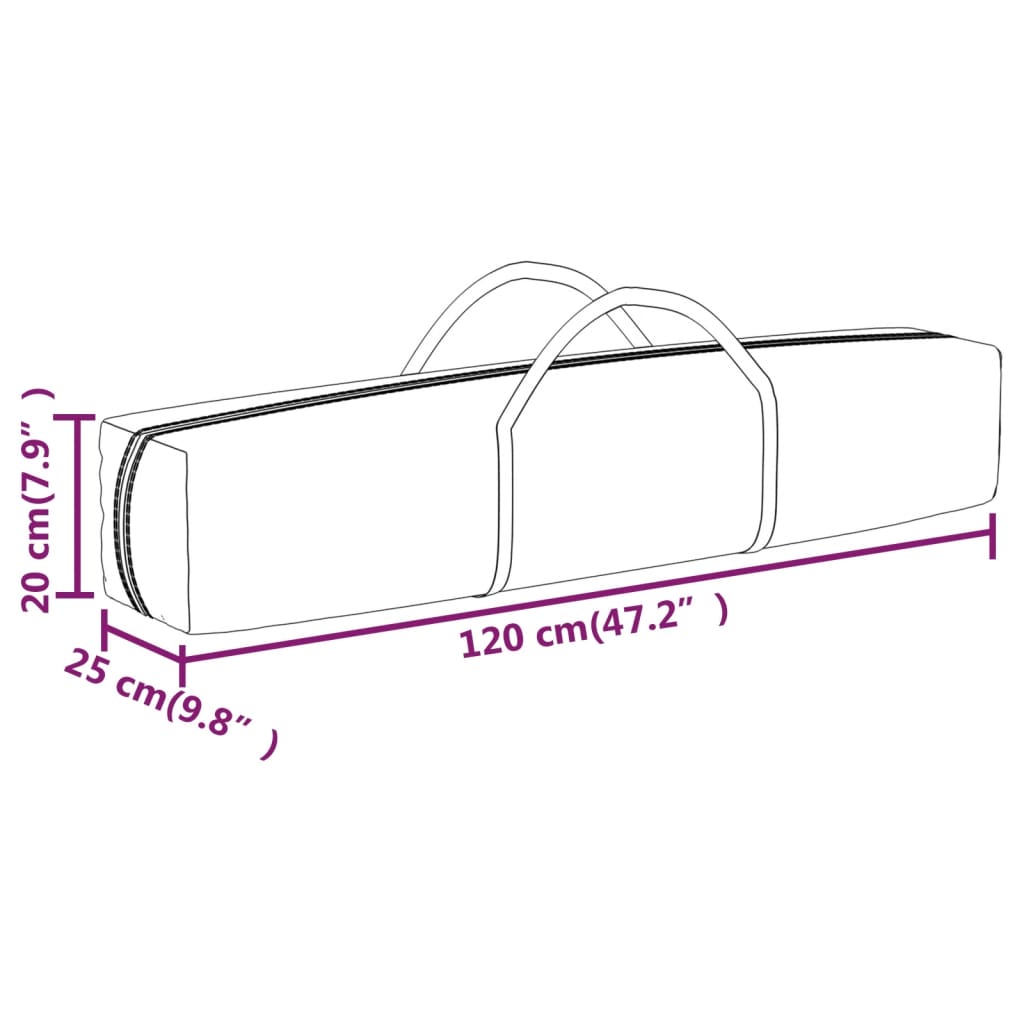 Partytent inklapbaar met zijwanden 3x6 m