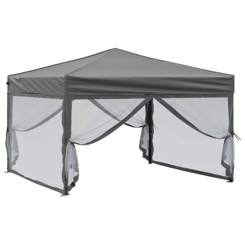 Partytent inklapbaar met zijwanden 3x6 m crèmekleurig