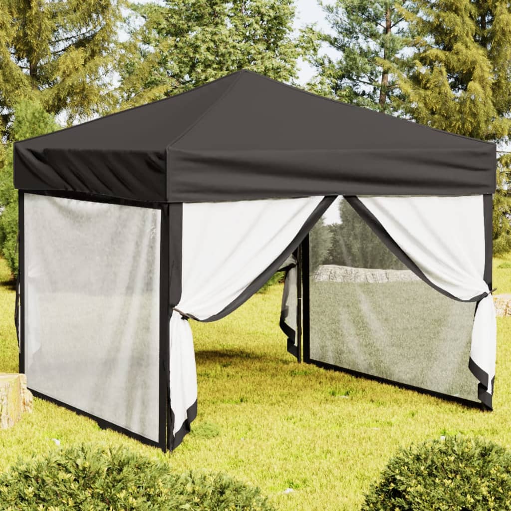 Partytent inklapbaar met zijwanden 3x6 m crèmekleurig