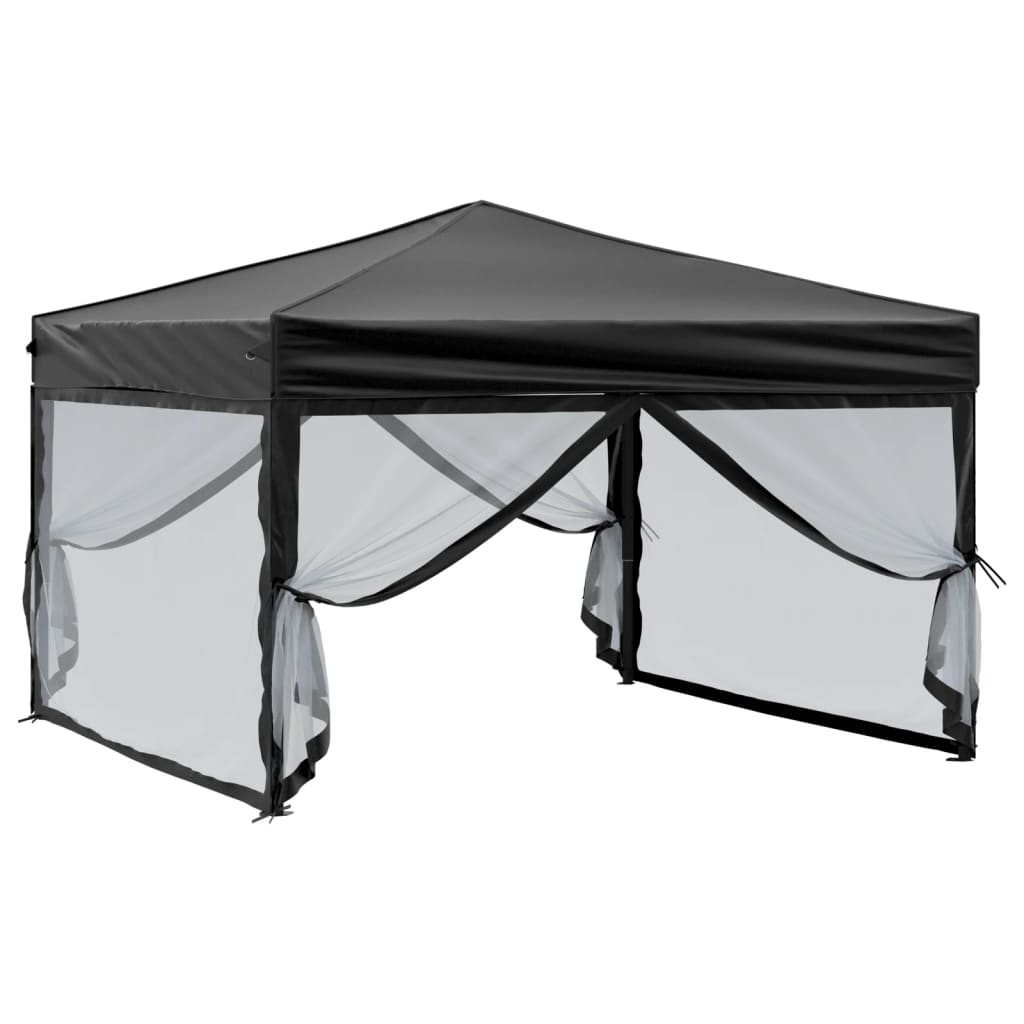 Partytent inklapbaar met zijwanden 3x6 m crèmekleurig