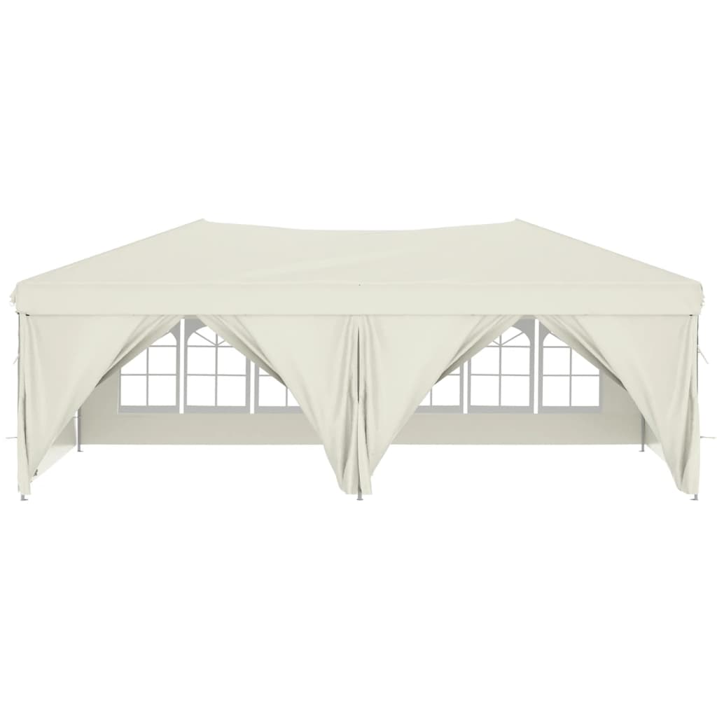 Partytent inklapbaar met zijwanden 3x6 m antracietkleurig