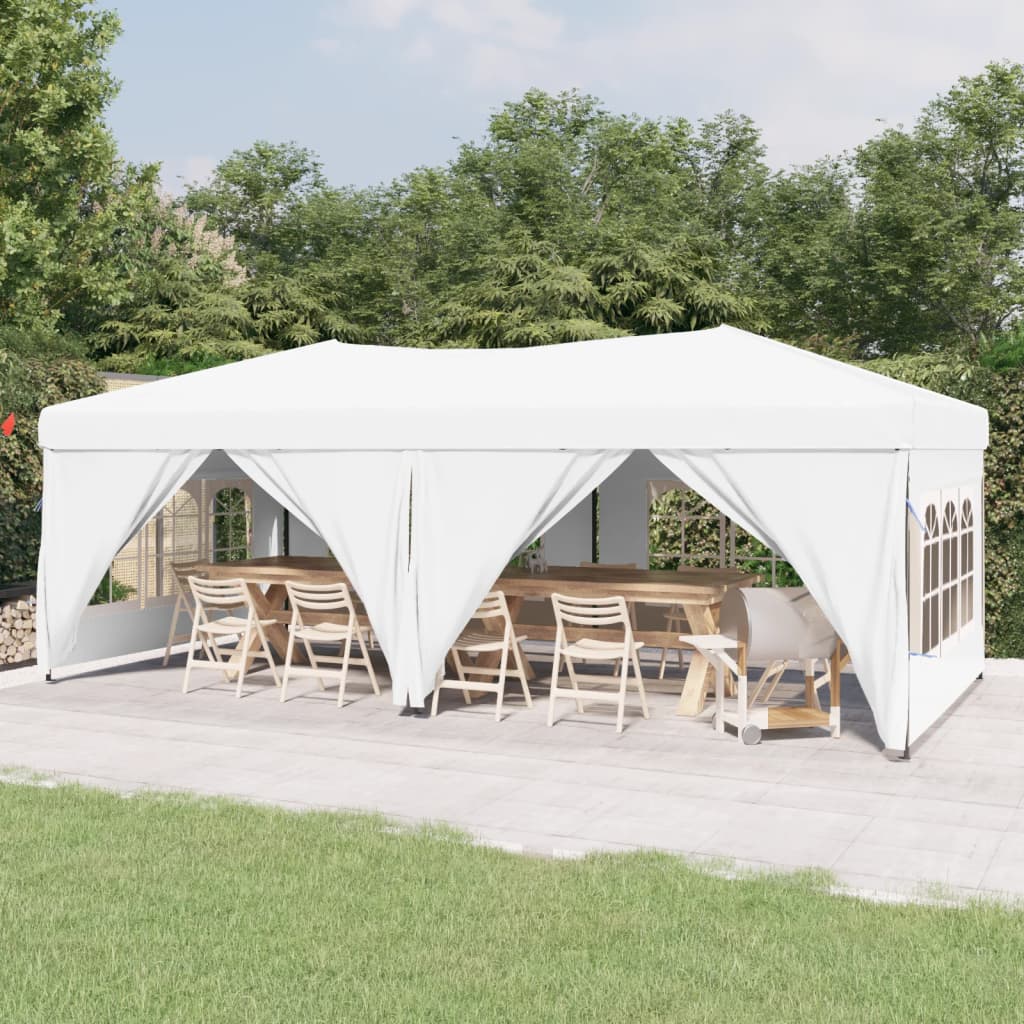 Partytent inklapbaar met zijwanden 3x6 m antracietkleurig