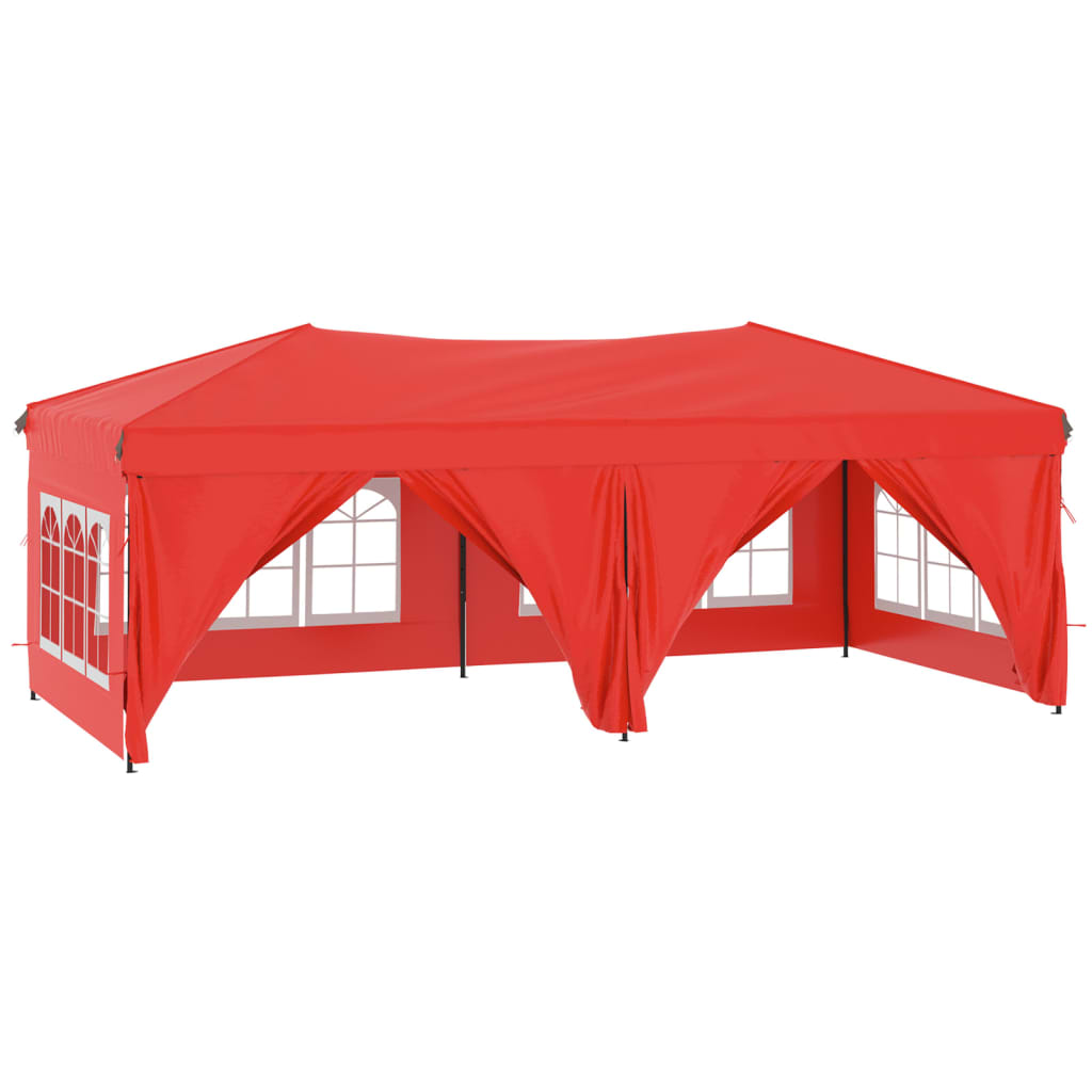 Partytent inklapbaar met zijwanden 3x6 m antracietkleurig