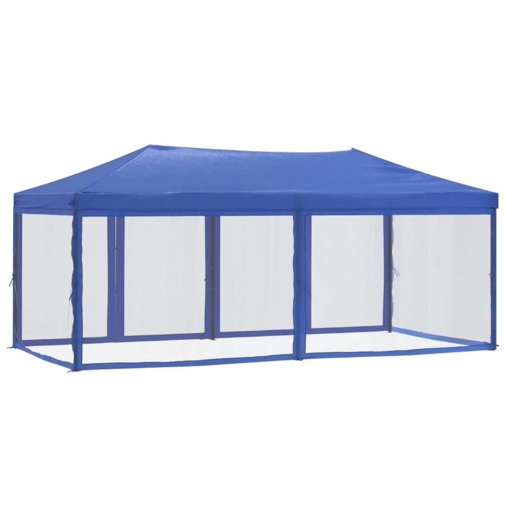 Partytent inklapbaar met zijwanden 3x6 m crèmekleurig