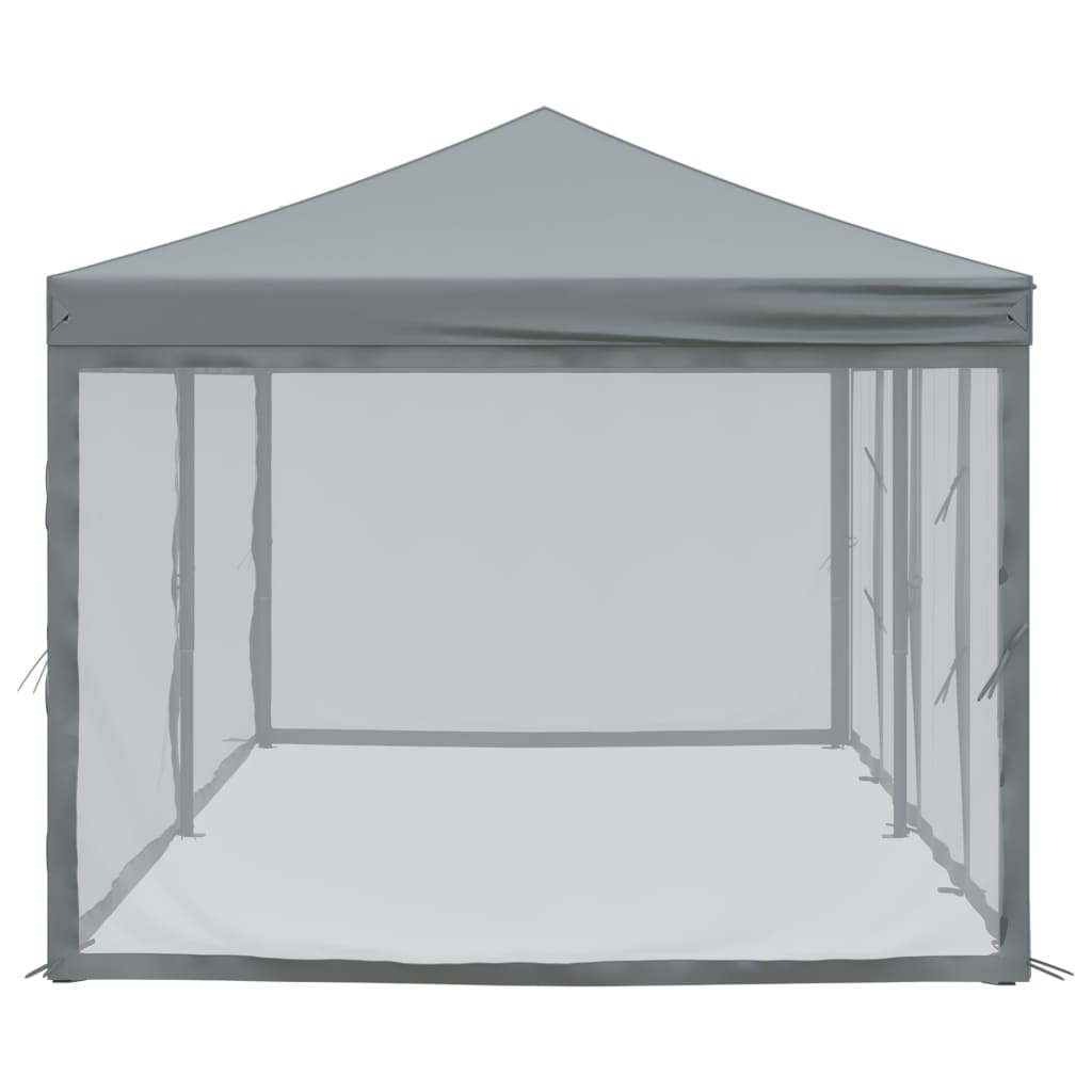 Partytent inklapbaar met zijwanden 3x6 m crèmekleurig