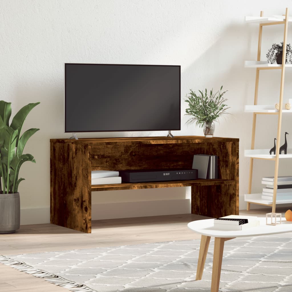 Tv-meubel 80x40x40 cm bewerkt hout artisanaal eikenkleur