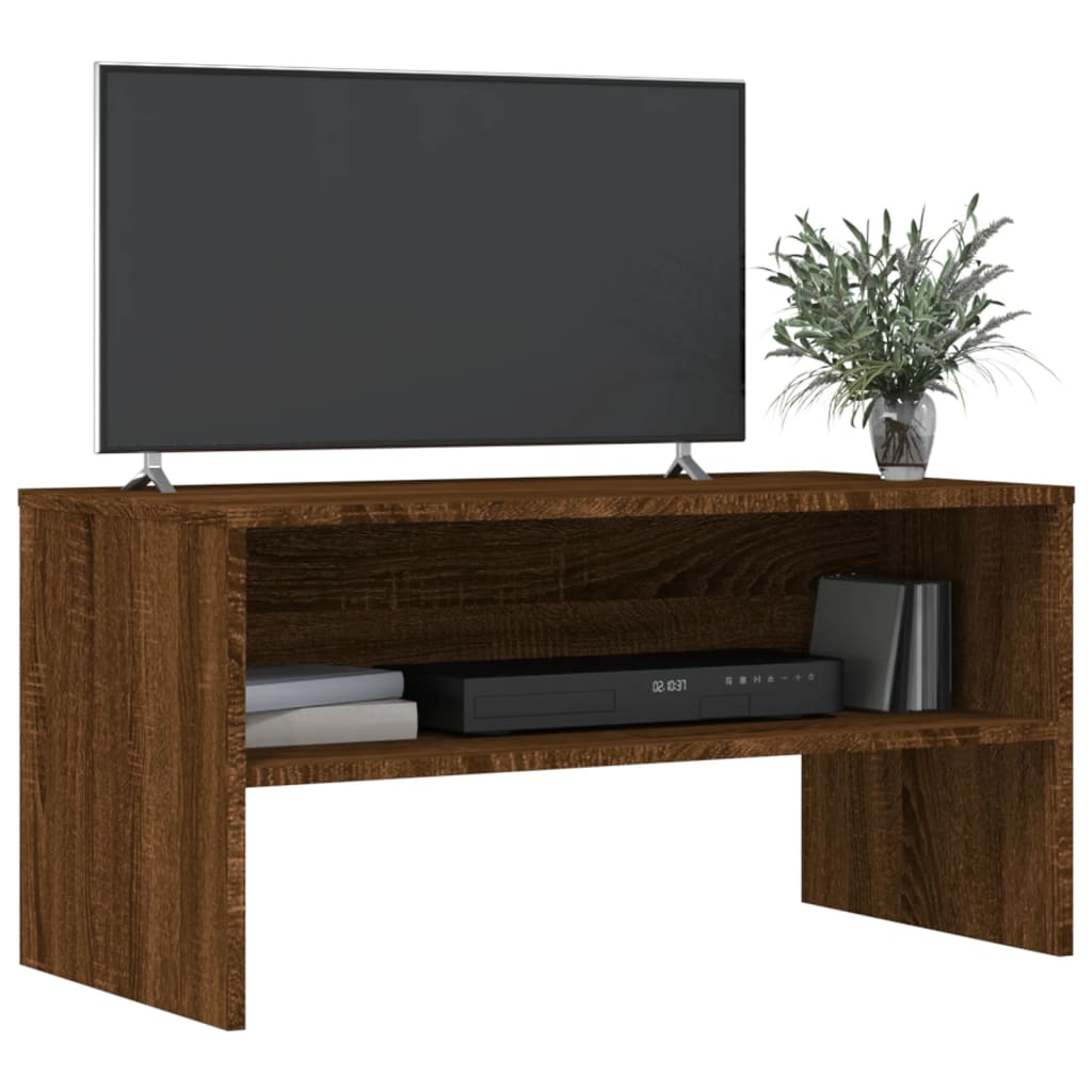 Tv-meubel 80x40x40 cm bewerkt hout grijs sonoma eikenkleurig