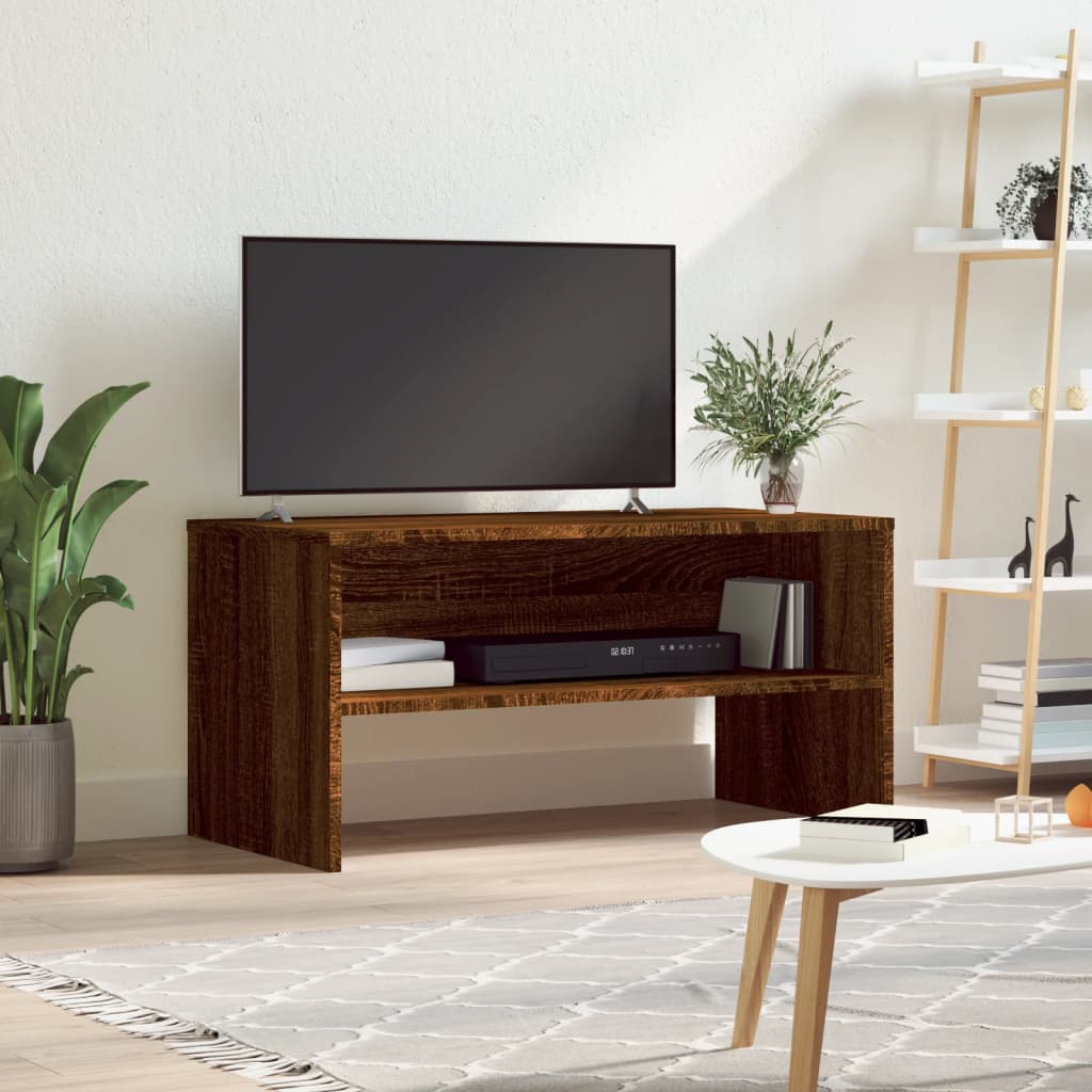 Tv-meubel 80x40x40 cm bewerkt hout grijs sonoma eikenkleurig