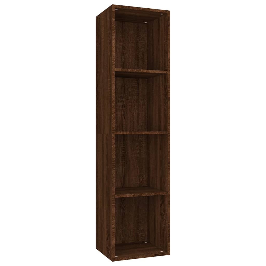 Boekenkast/tv-meubel 36x30x143 cm bewerkt hout