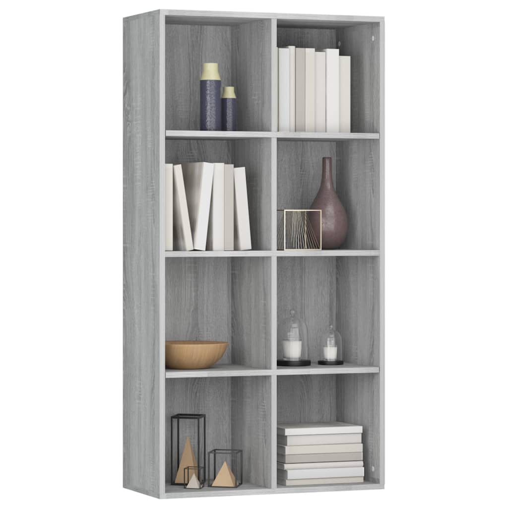 Boekenkast/dressoir 66x30x130 cm bewerkt hout eikenkleur