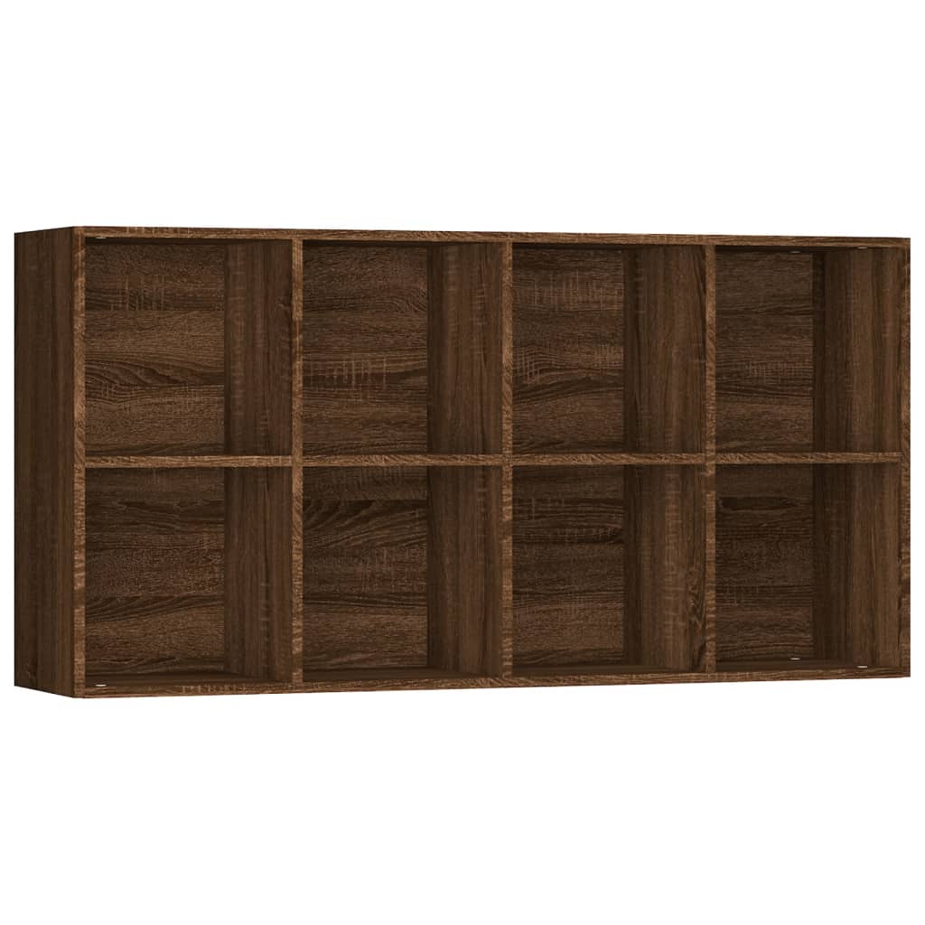 Boekenkast/dressoir 66x30x130 cm bewerkt hout eikenkleur