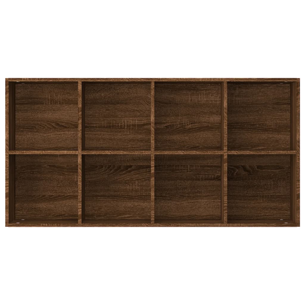 Boekenkast/dressoir 66x30x130 cm bewerkt hout eikenkleur