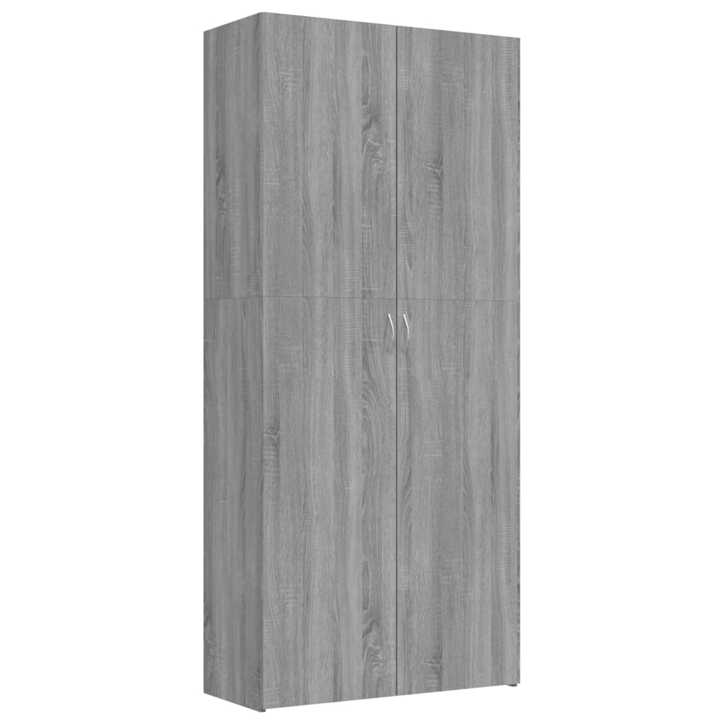 Schoenenkast 80x35,5x180 cm bewerkt hout