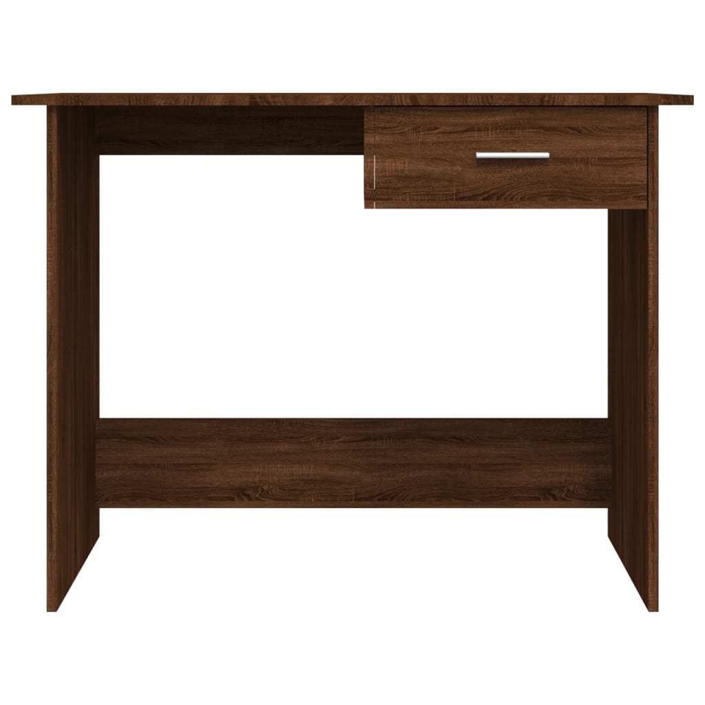 Bureau 100x50x76 cm bewerkt hout eikenkleurig