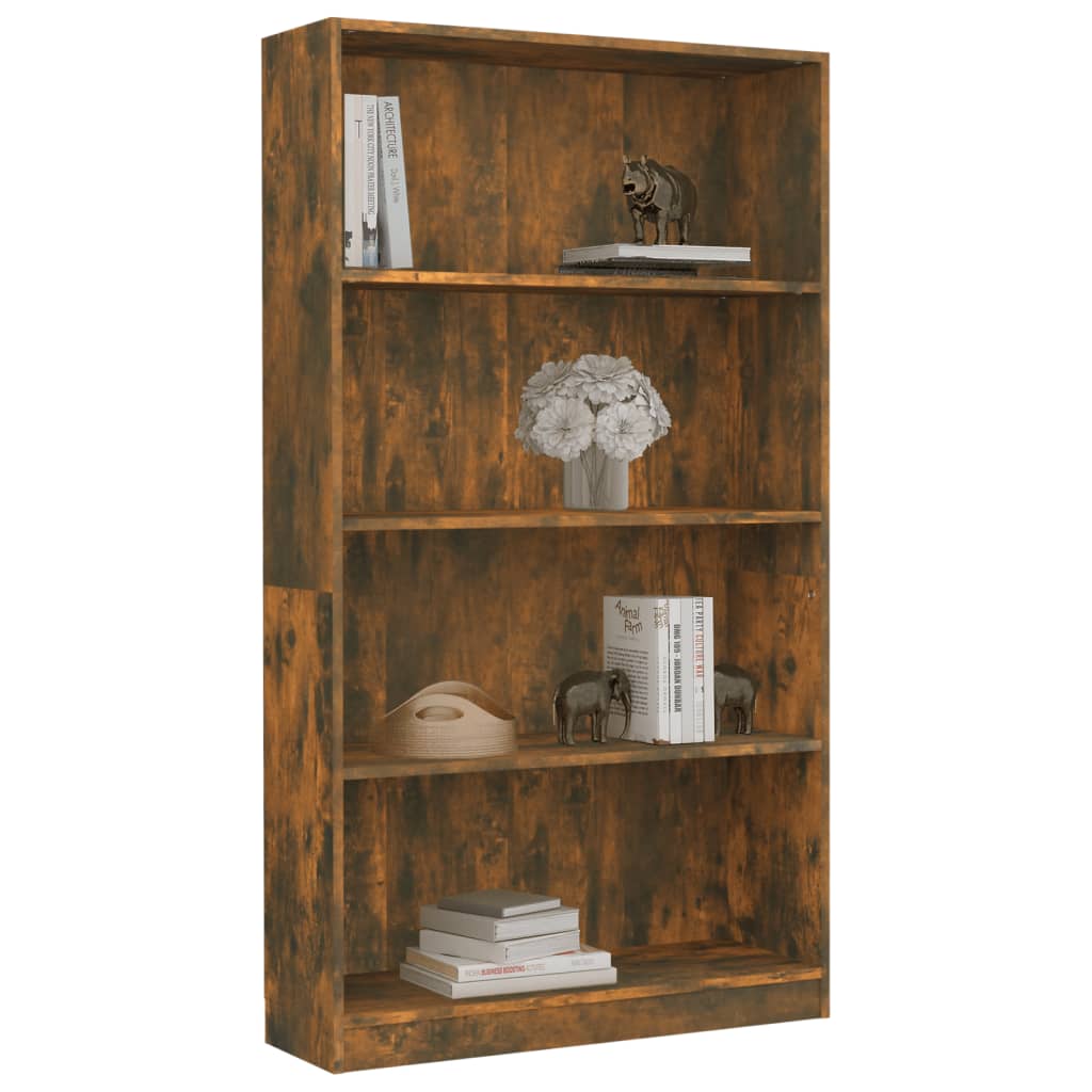 Boekenkast 60x24x175 cm bewerkt hout eikenkleurig