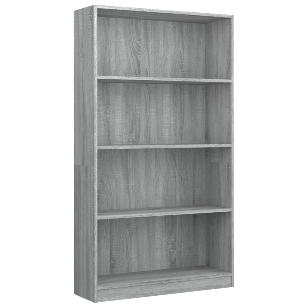 Boekenkast 60x24x175 cm bewerkt hout eikenkleurig