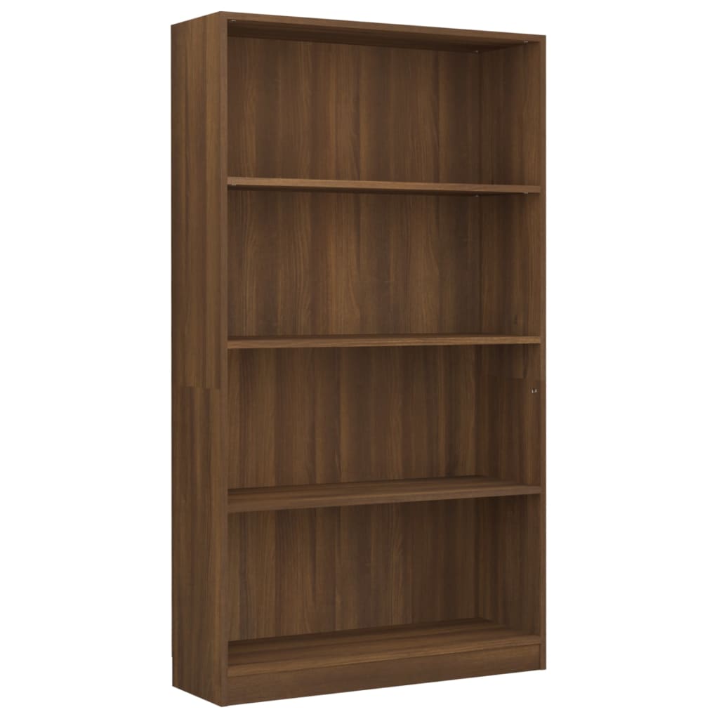 Boekenkast met 4 schappen 80x24x142 cm hout