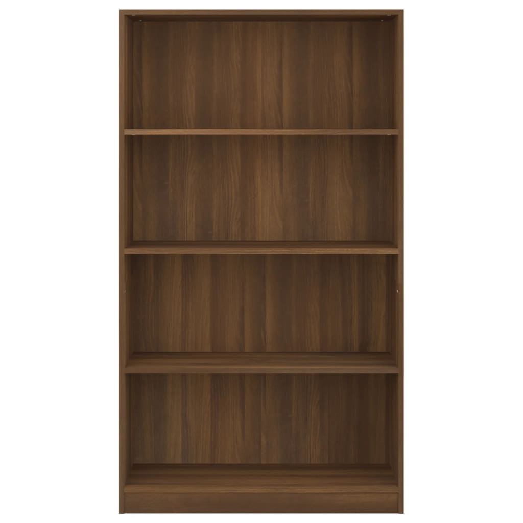 Boekenkast 60x24x175 cm bewerkt hout eikenkleurig