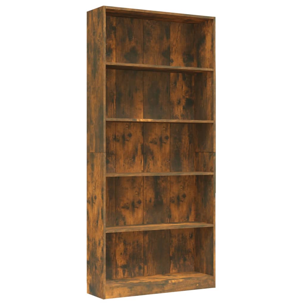 Boekenkast met 4 schappen 80x24x142 cm hout