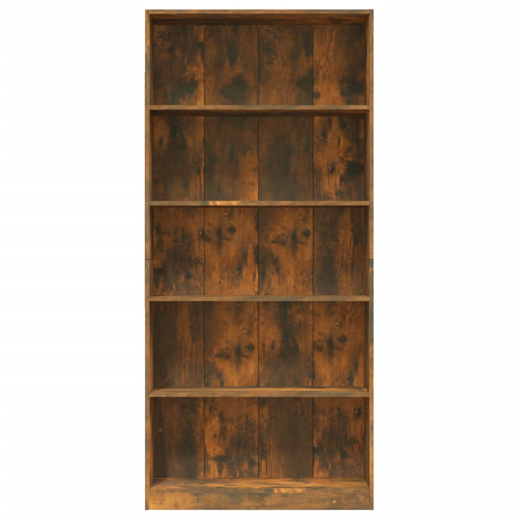 Boekenkast 60x24x175 cm bewerkt hout eikenkleurig