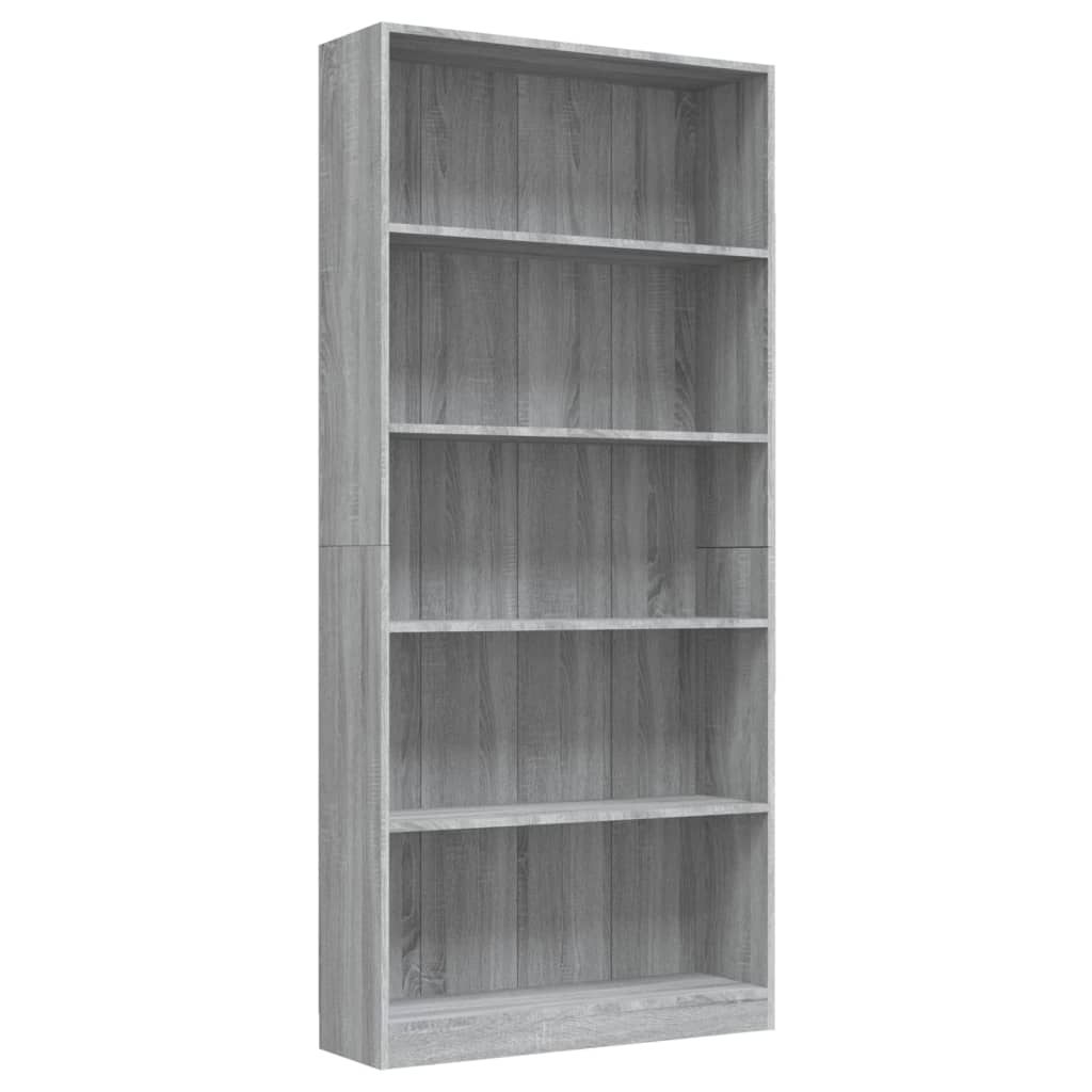 Boekenkast met 4 schappen 80x24x142 cm hout